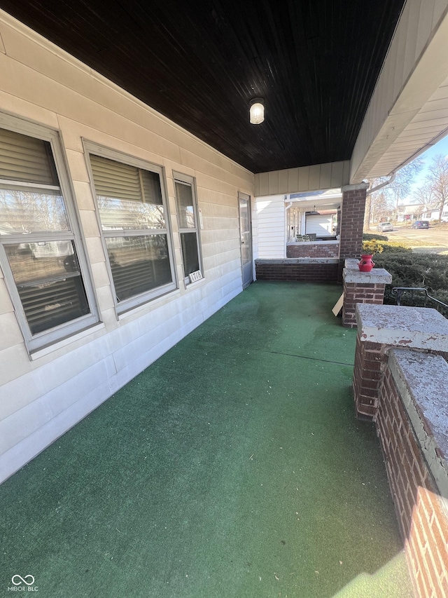 view of patio featuring covered porch