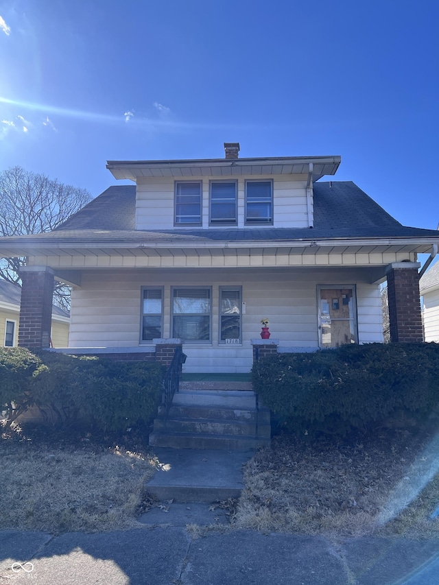 traditional style home with a porch