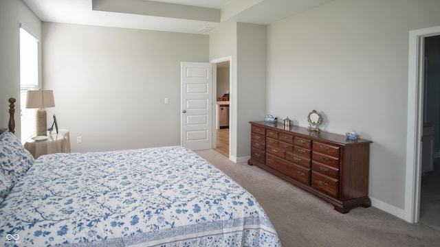 2349 S Copperstone Dr, New Palestine, IN 46163 - bedroom with baseboards and light colored carpet