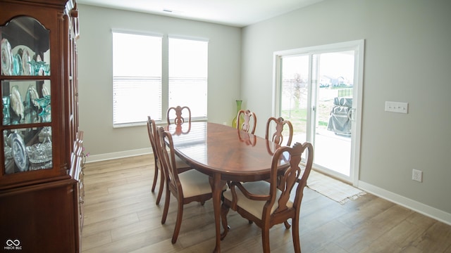 2349 S Copperstone Dr, New Palestine, IN 46163 - dining space with light wood-type flooring and baseboards
