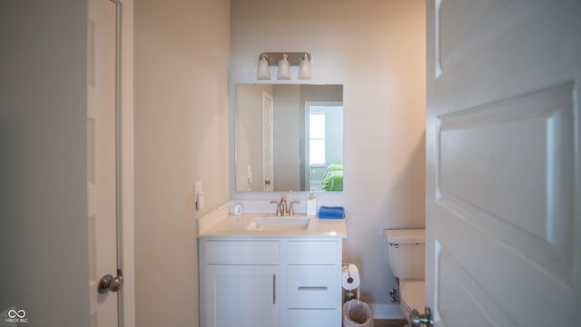2349 S Copperstone Dr, New Palestine, IN 46163 - half bathroom with toilet and vanity