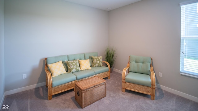 2349 S Copperstone Dr, New Palestine, IN 46163 - sitting room with plenty of natural light, carpet floors, and baseboards