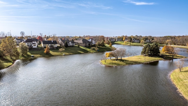 property view of water featuring a residential view