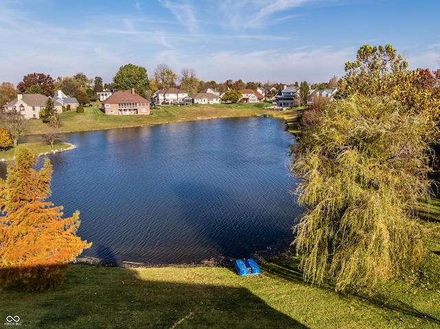 view of water feature featuring a residential view