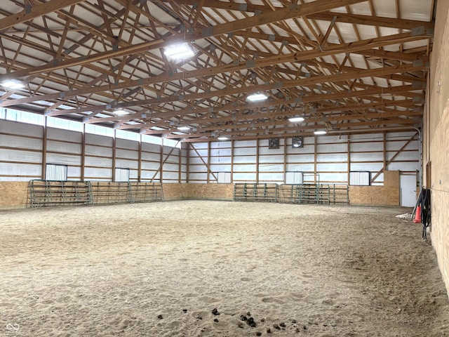 view of horse barn