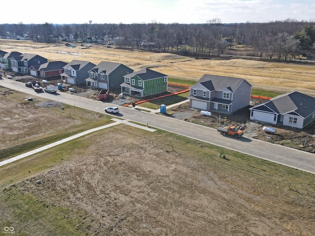 drone / aerial view with a residential view