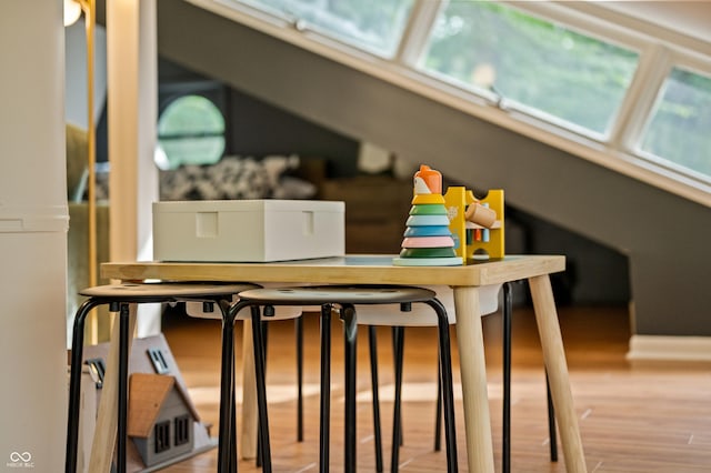 interior details featuring wood finished floors