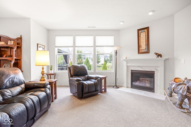 936 Plunkett Ave, Westfield, IN 46074 - carpeted living room featuring a fireplace and baseboards