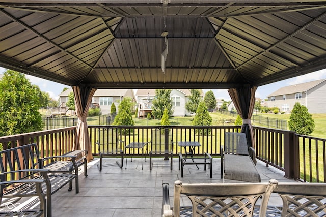 936 Plunkett Ave, Westfield, IN 46074 - wooden deck with a gazebo and a residential view