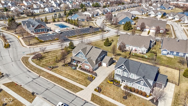 bird's eye view featuring a residential view