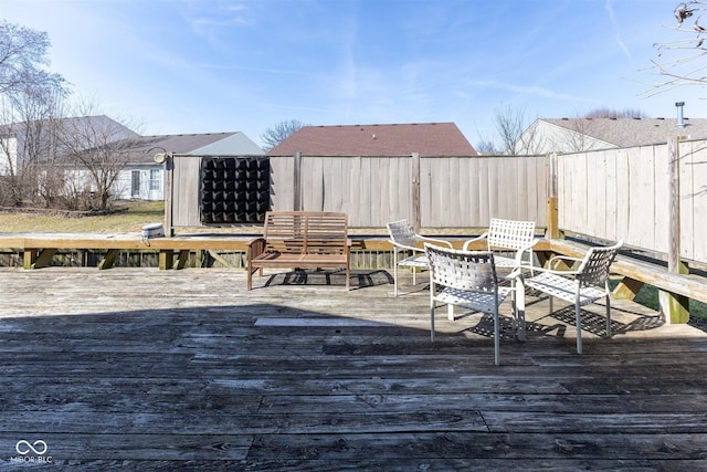 wooden deck with fence