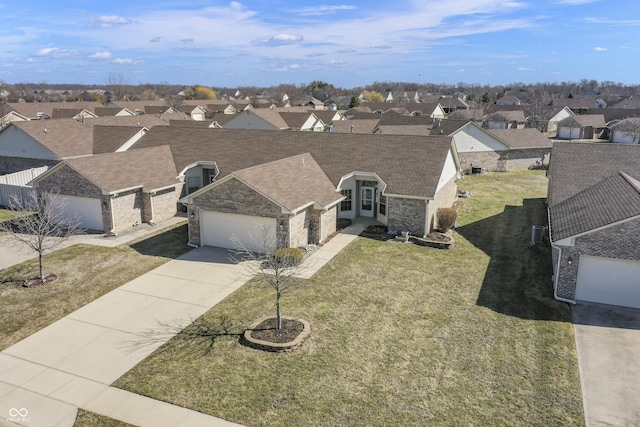 bird's eye view featuring a residential view