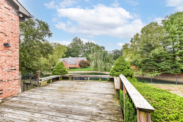 deck with fence