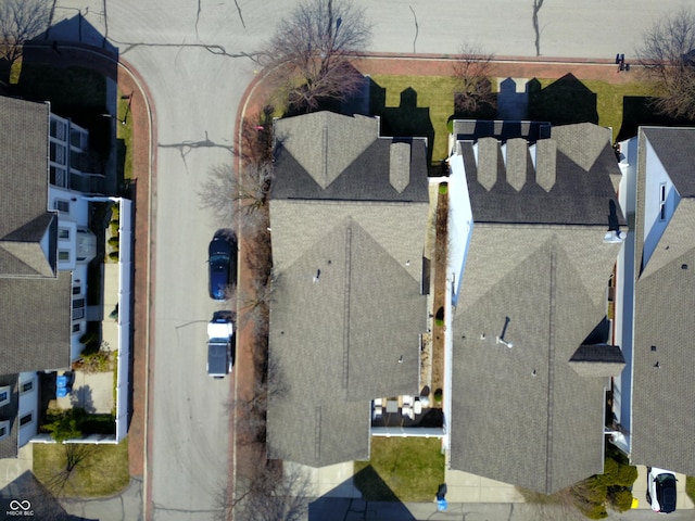 drone / aerial view with a residential view