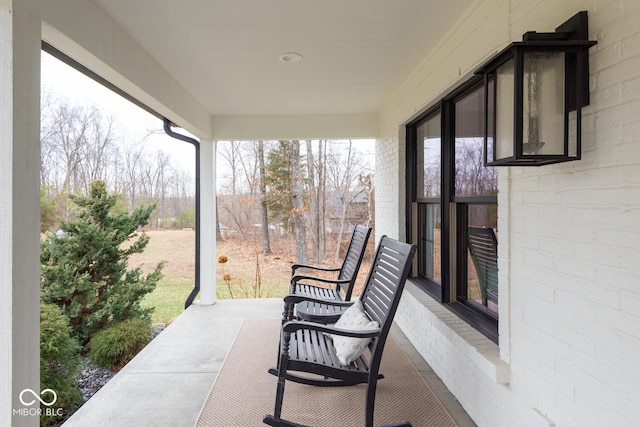 view of patio / terrace with a porch