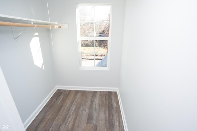 spacious closet with wood finished floors