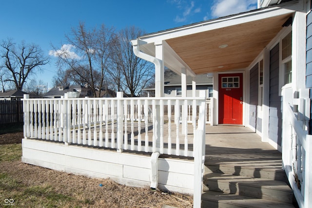 view of wooden terrace