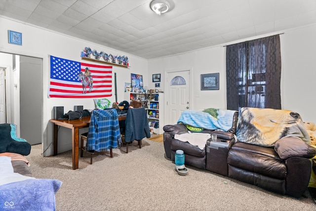 home office featuring carpet