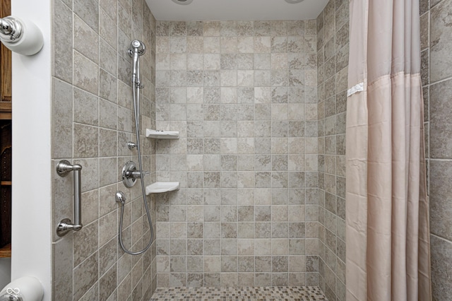 full bathroom with tiled shower