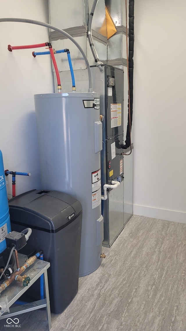 utilities featuring electric water heater