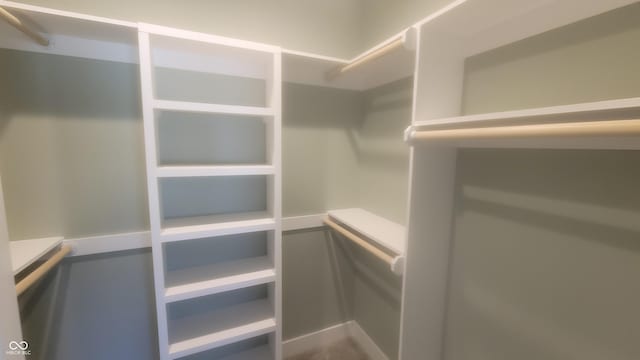 view of walk in closet