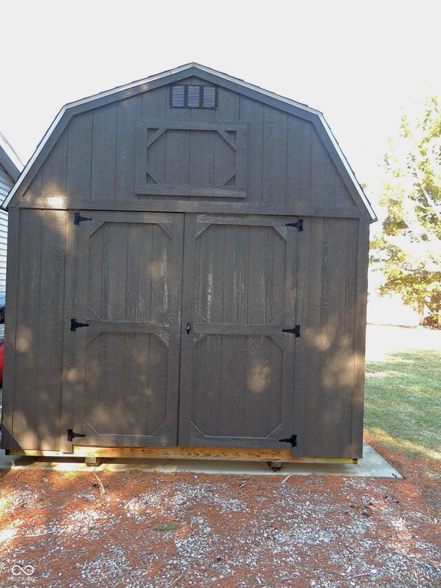 view of shed