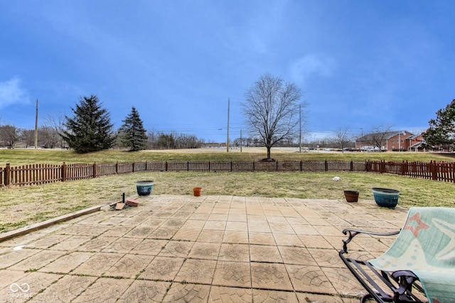 view of patio / terrace with a fenced backyard