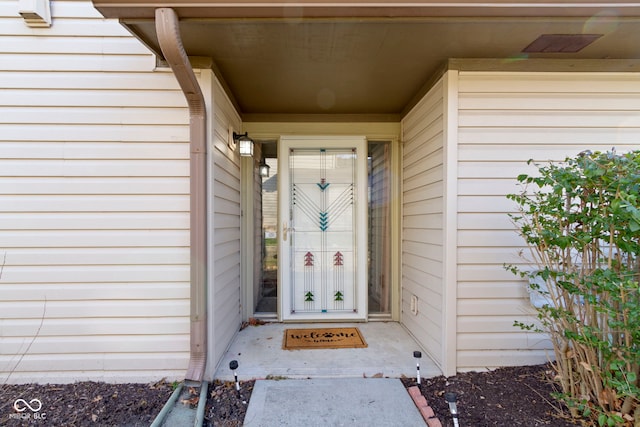 view of doorway to property