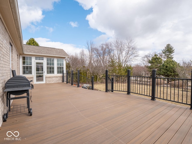 view of wooden terrace