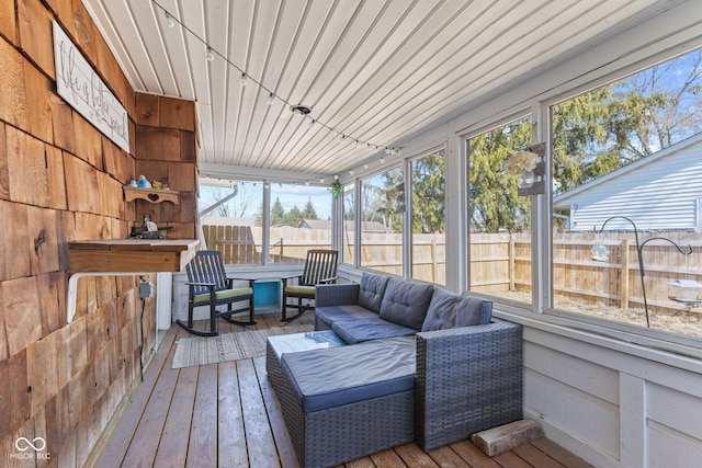 view of sunroom