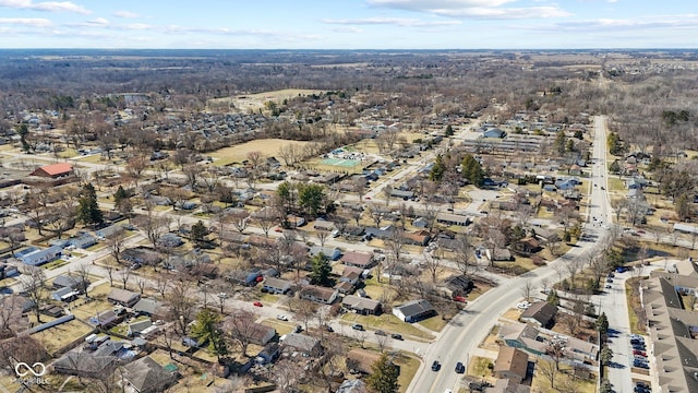 bird's eye view featuring a residential view