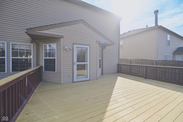 wooden terrace with fence