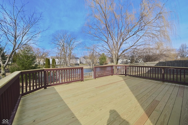 wooden deck with fence