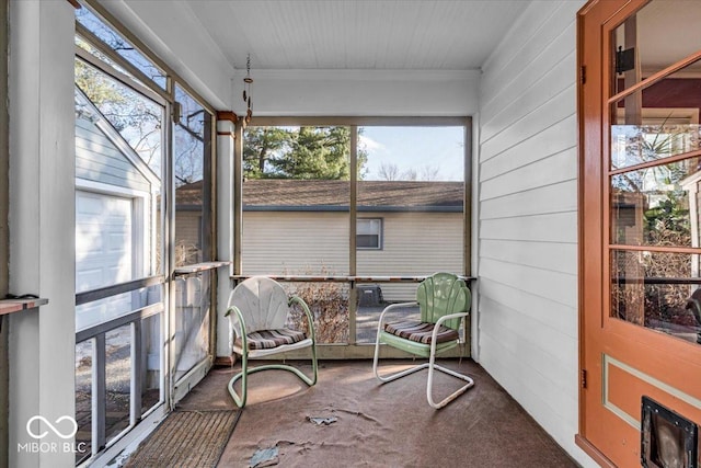 view of sunroom