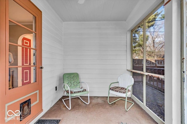 view of sunroom / solarium