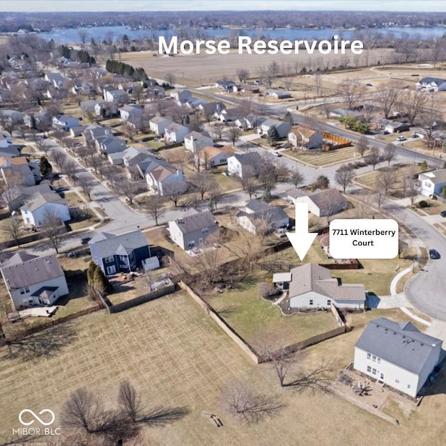 drone / aerial view featuring a residential view