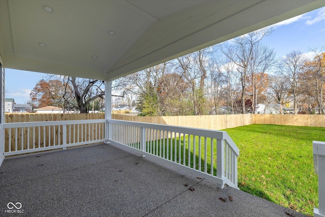 view of patio / terrace featuring a fenced backyard