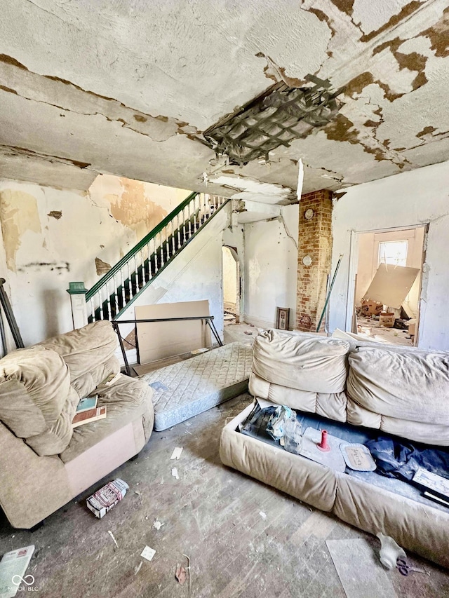 interior space featuring an upstairs landing