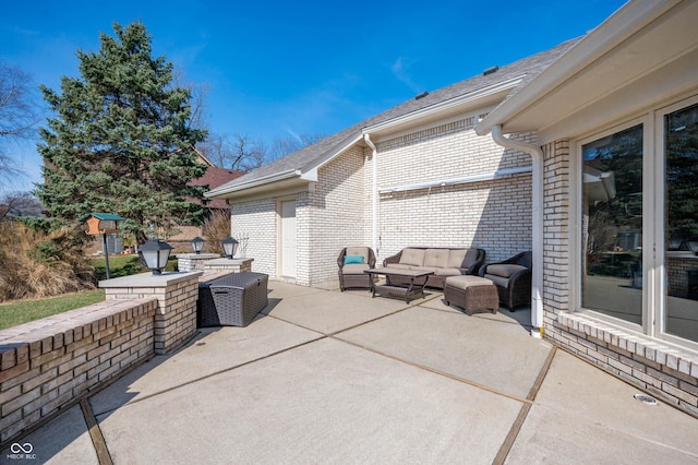 view of patio / terrace with an outdoor living space