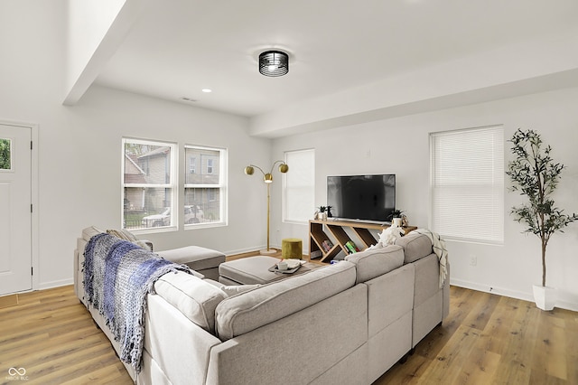 35 N Keystone Ave, Indianapolis, IN 46201 - living area featuring recessed lighting, baseboards, visible vents, and light wood-style floors