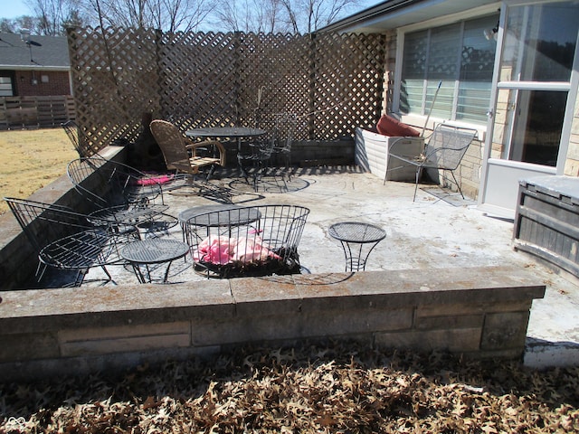 view of patio / terrace with fence