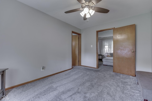 1459 S Josephine St, Martinsville, IN 46151 - unfurnished bedroom featuring carpet, baseboards, and ceiling fan