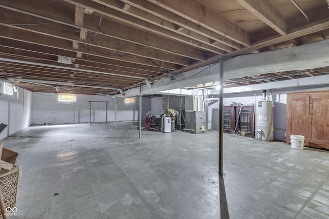1459 S Josephine St, Martinsville, IN 46151 - below grade area featuring water heater and heating unit