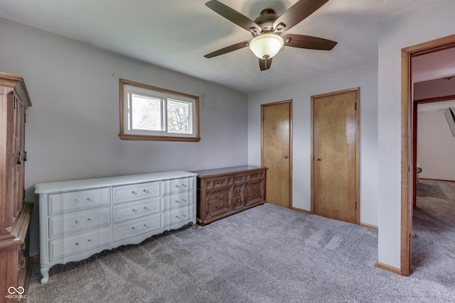 1459 S Josephine St, Martinsville, IN 46151 - carpeted bedroom featuring multiple closets and a ceiling fan