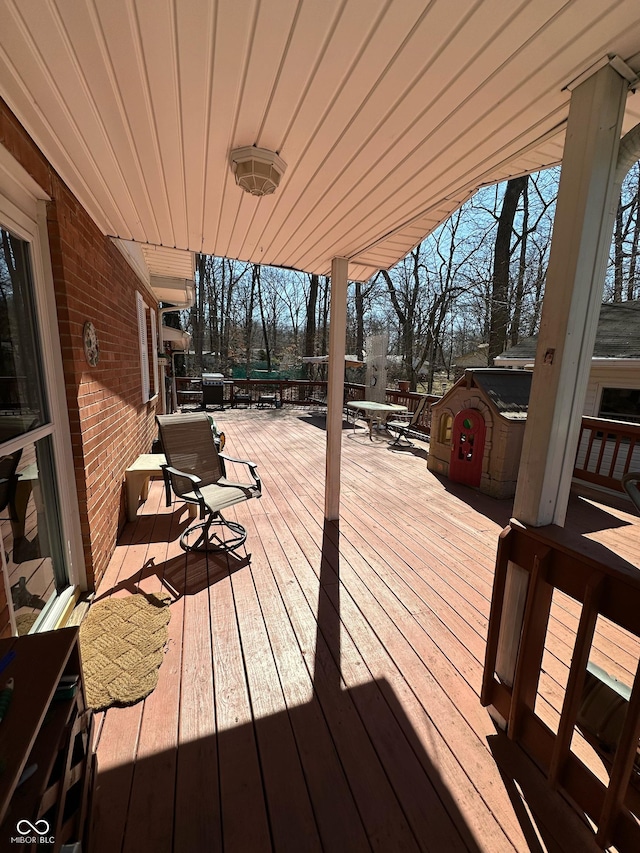 view of wooden terrace