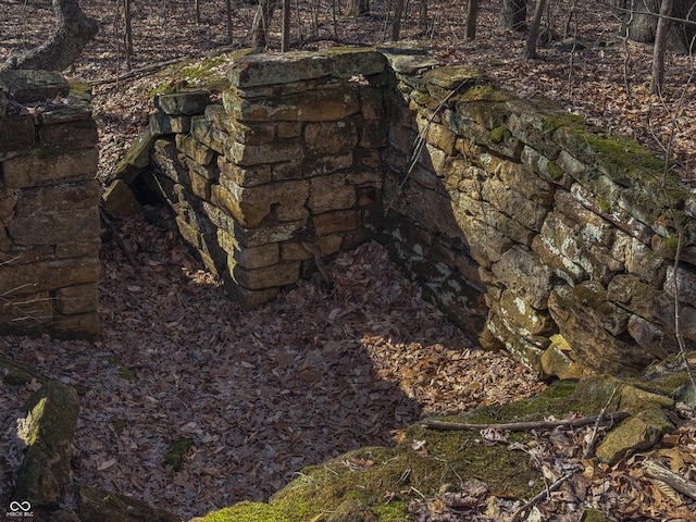 view of entry to storm shelter