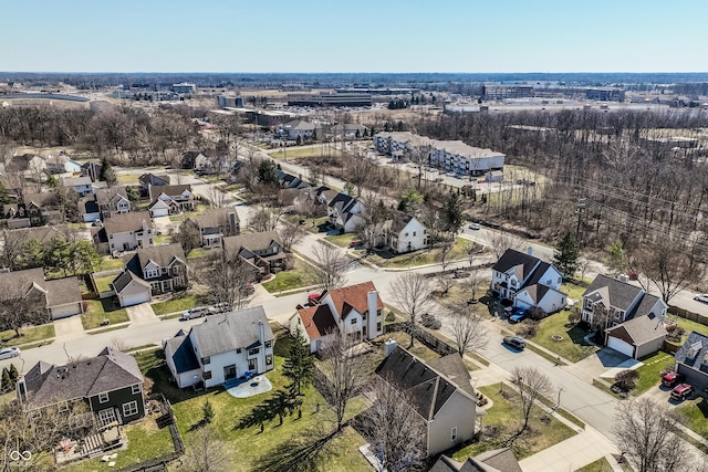 bird's eye view featuring a residential view