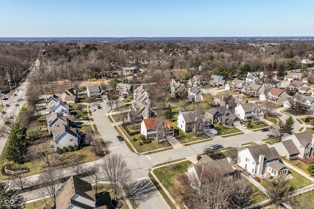 bird's eye view with a residential view