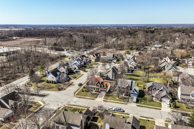 drone / aerial view with a residential view