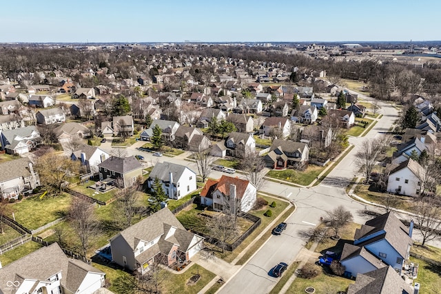 birds eye view of property featuring a residential view